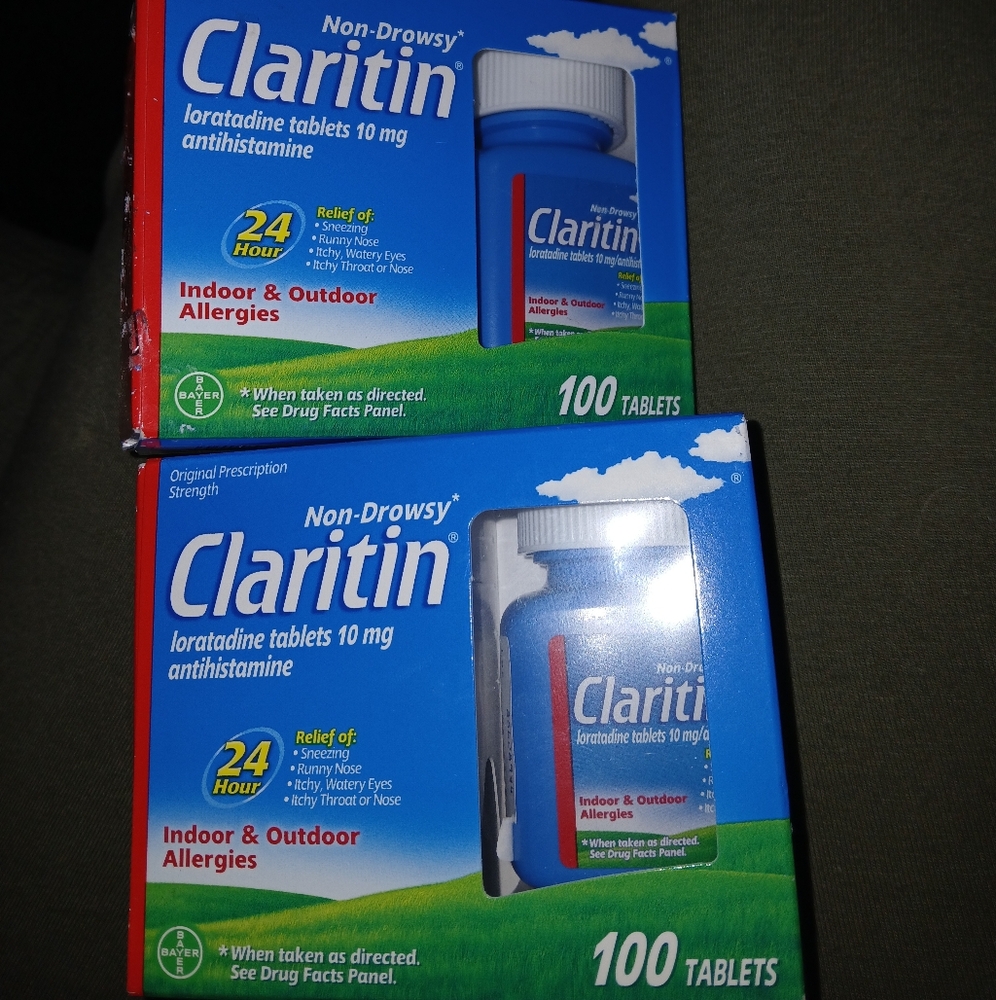 Two Boxes Of Claritin Non-Drowsy Antihistamine Tablets